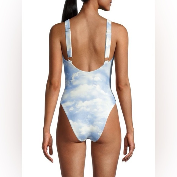 WEWOREWHAT cloud ruched cup one piece swimsuit size medium - Picture 6 of 6
